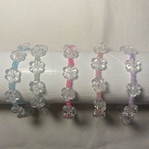 clear flower bracelet